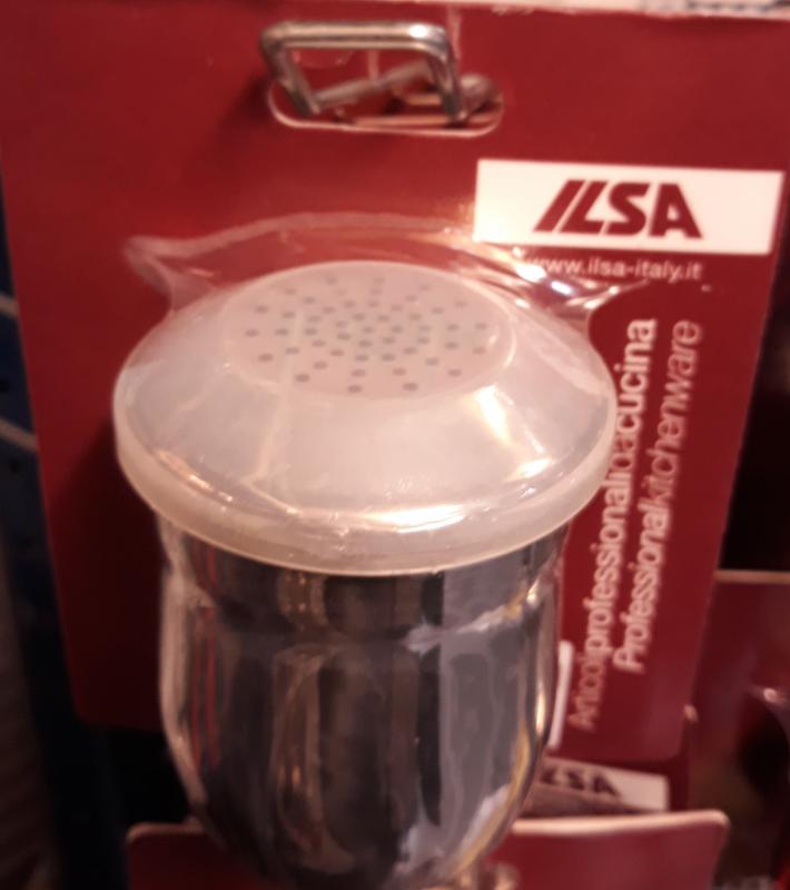 Ilsa rozsdamentes cukor szóró, kakaó szóró, 200 gr, furat, 1280 200