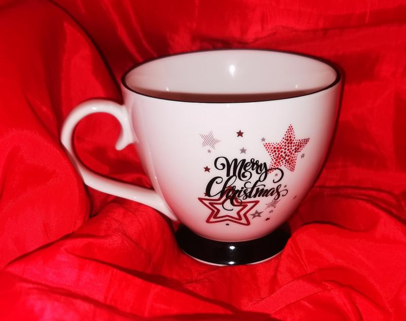 Karácsonyi bögre díszdobozban, antracit, 42 cl