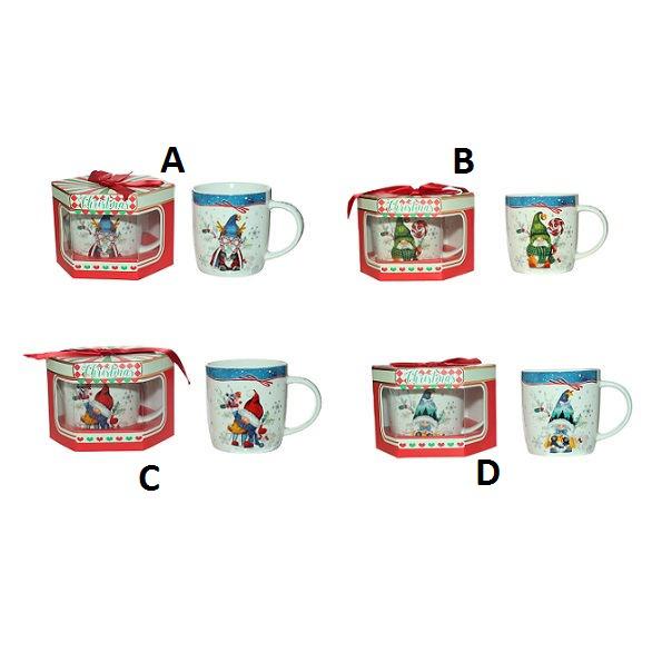 Karácsonyi porcelán bögre 38cl MANÓ DOBOZOS, GM9747P