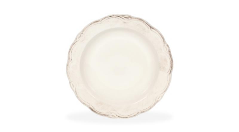 KEP.AL11 Antikolt natúr kerámia mélytányér 24cm, Alicia