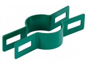 Kerítés köztes bilincs csőoszlophoz Ø 42 mm.  fekete, zöld, grafit, 25 db
