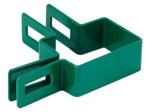 Kerítés sarokbilincs 40x60 mm oszlopra.  fekete, zöld, grafit, 25 db