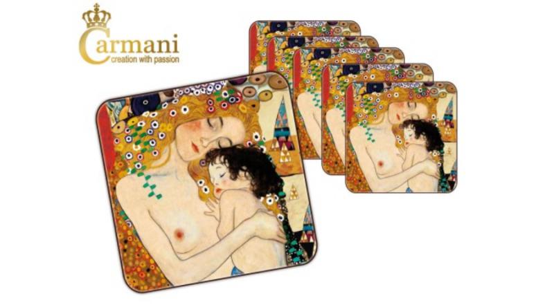 Klimt: Anya gyermekével, H.C.532-1206 Parafa poháralátét 10x10cm, 1db