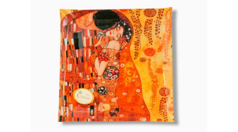 Klimt: The Kiss, Üvegtányér, H.C.198-1231 25x25cm