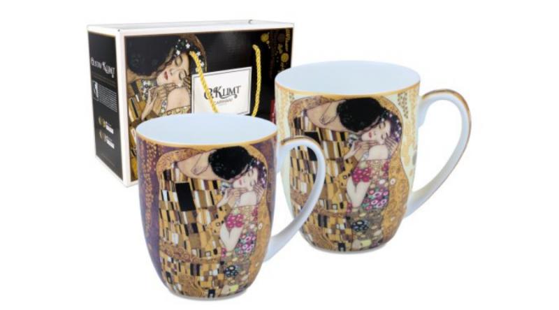 Klimt:The Kiss, Porcelán bögreszett 2db-os, 450ml, H.C.532-7404