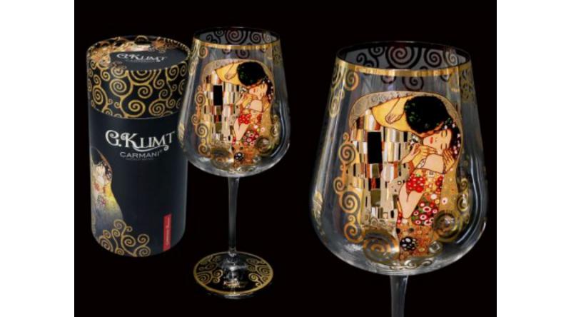 Klimt:The Kiss, Talpas üvegpohár, H.C.841-3701, 28cm, 800ml