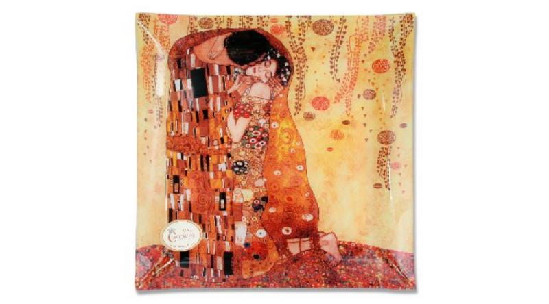 Klimt:The Kiss, Üvegtányér, H.C.198-1151 30x30cm,