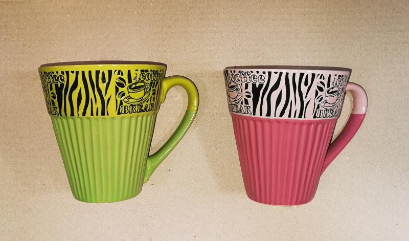 Kő kerámia bögre, 47 cl, rózsaszín vagy zöld, 240028