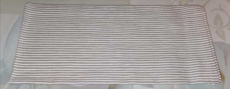 Konyharuha szürke-fehér csíkos, 45X65 cm, 1 db, P045