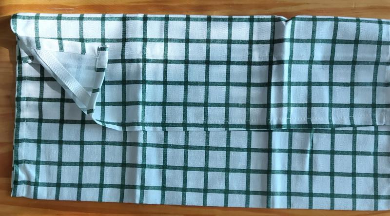 Konyharuha,, zöld kiskockás, 45X65 cm, 1 db, P044