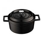 LAVA TRENDY FEKETE öntöttvas lábos+fedő, 16 cm, 1 liter, 290001