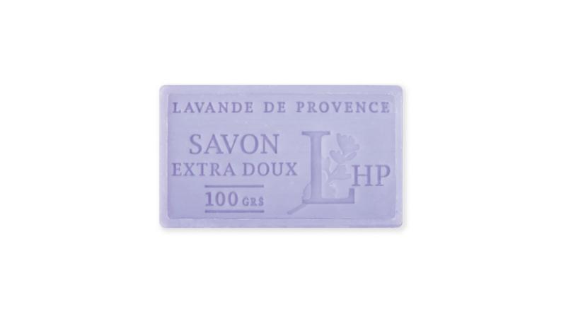 LAV.LHP25100LAV Marseille szappan, növényi olajjal,100g, parabén-tartósítószer-szulfát mentes,hidratáló,celofánban, Lavande De Provence