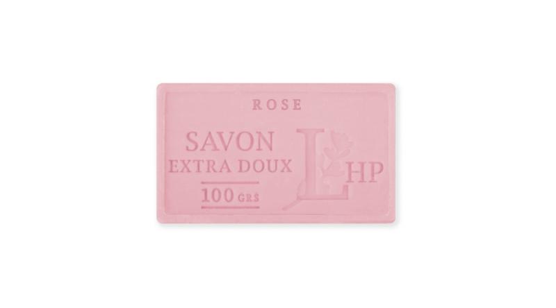LAV.LHP25100ROS Marseille szappan, növényi olajjal, 100g, parabén-tartósítószer-szulfát mentes,hidratáló, celofánban, Rose(rózsa)