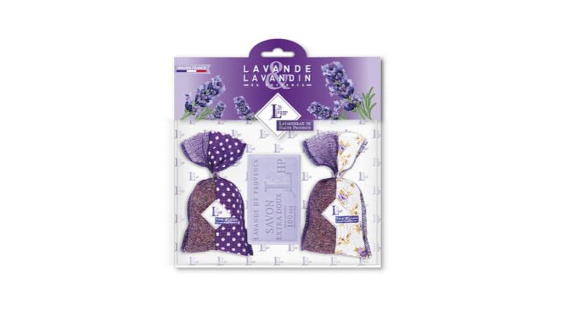 LAV.LHP9BV Levendulával töltött Bicolore Violet zsák 2db, 18g+levendulaszappan 100g