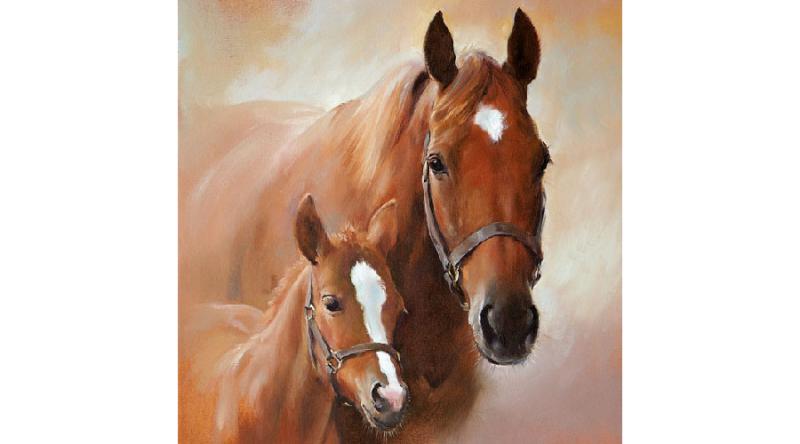 Lovas szalvéta, AMB.13307350 Horse with Foal papírszalvéta 33x33cm,20db-os