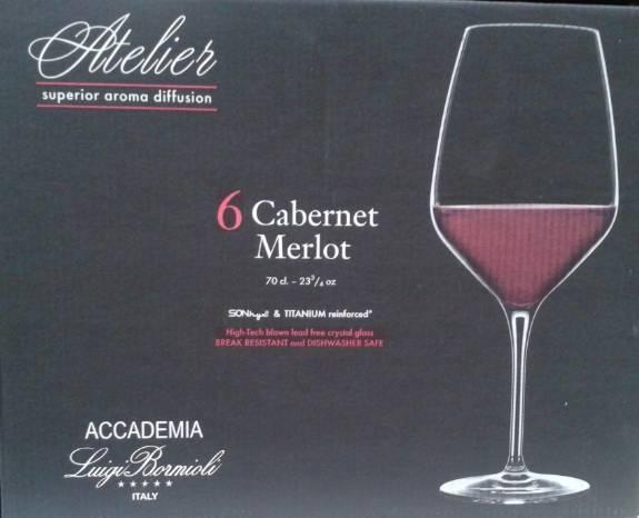 Luigi Bormioli Atelier Cabernet Merlot vörösboros kehely, 70 cl, 6 db, 198090