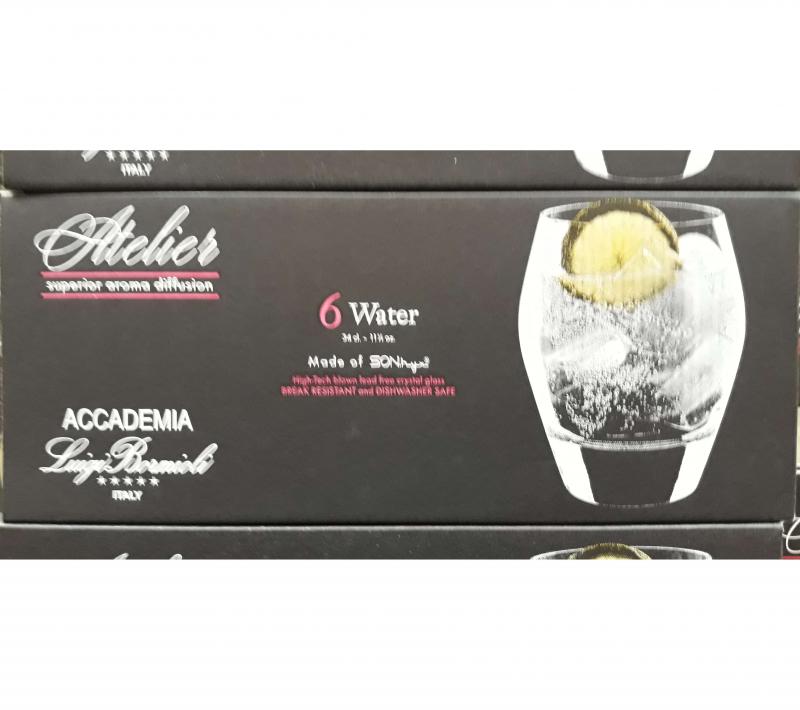 Luigi Bormioli ATELIER Water, vizes pohár, 34 cl, 6 db, 198204