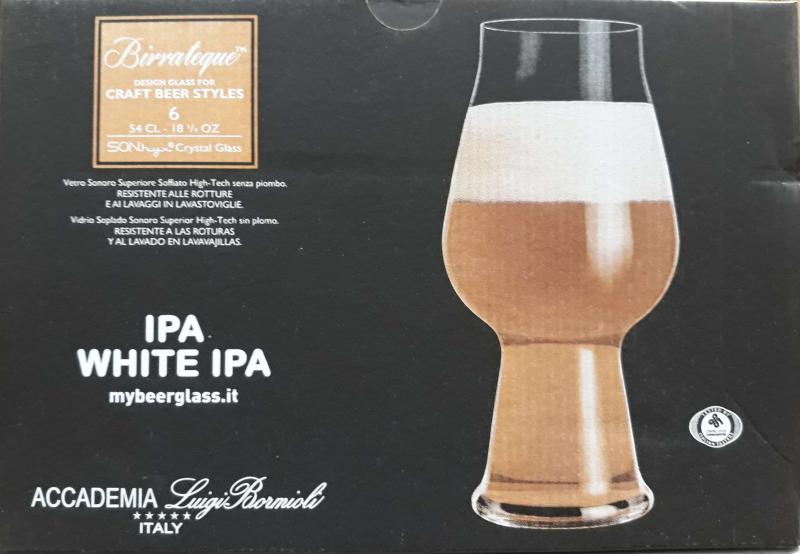 Luigi Bormioli Birrateque Ipa White, sörös pohár, 54 cl, 6 db, 198012
