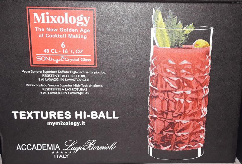 Luigi Bormioli Mixology Textures üdítős pohár készlet, 48 cl, 6 db, 198897