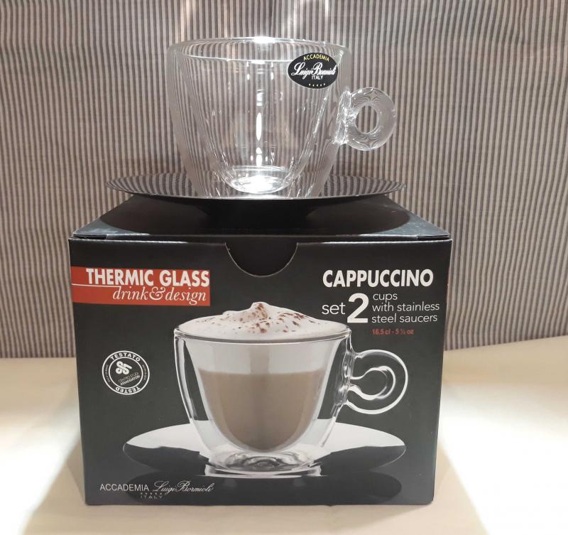 Luigi Bormioli Thermic Glass Cappuccino szett, duplafalú üveg csésze, 16,5 cl, 2 db, 198152