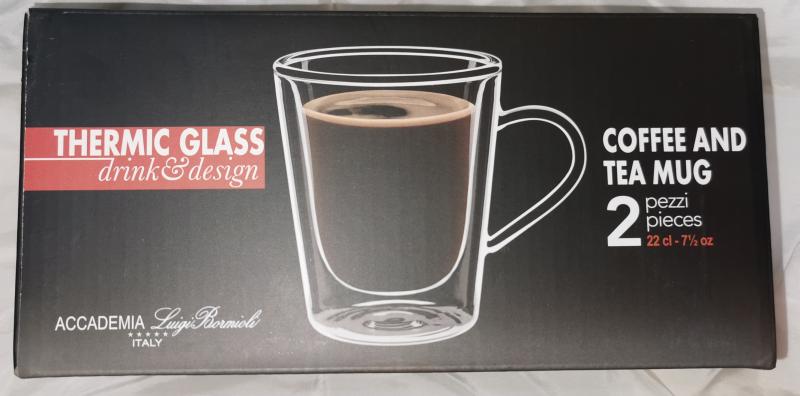 Luigi Bormioli Thermic Glass duplafalú kávés-teás bögre, 22 cl, 2 db