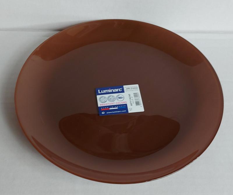 Luminarc Arty lapos tányér 26 cm, Cacao (barna), P6322