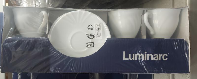 Luminarc Cadix teás csésze + alátét tálka , 6+6 db, 22 cl,