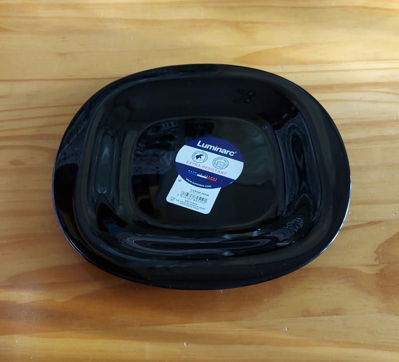 LUMINARC CARINE fekete lapos tányér 26,5 cm, 1db