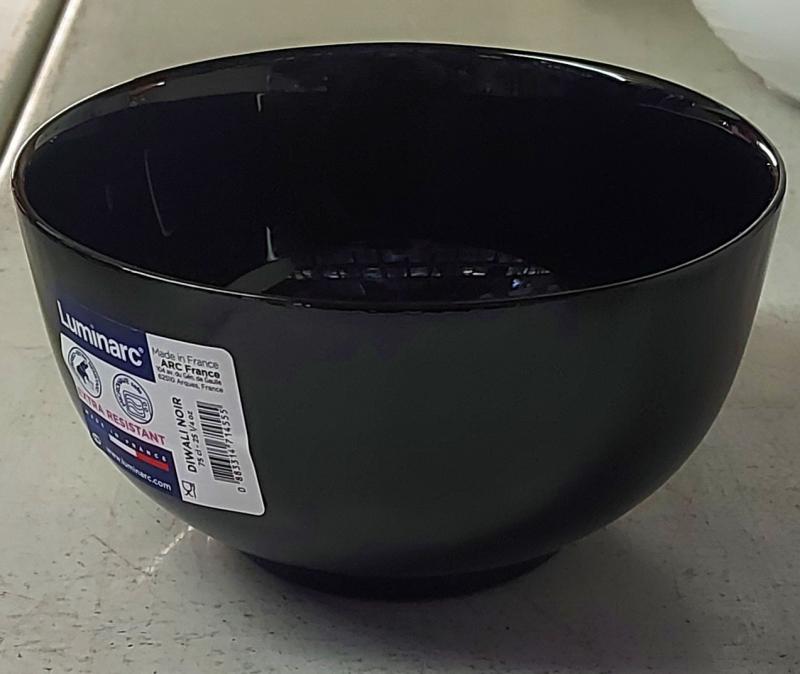 Luminarc DIWALI FEKETE salátás tálka 14,5 cm, 75cl, üveg, 1 db