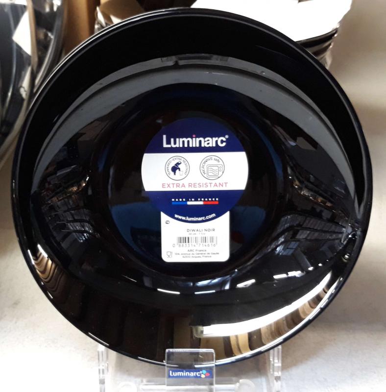 Luminarc DIWALI FEKETE üveg mély tányér 20 cm, 1 db