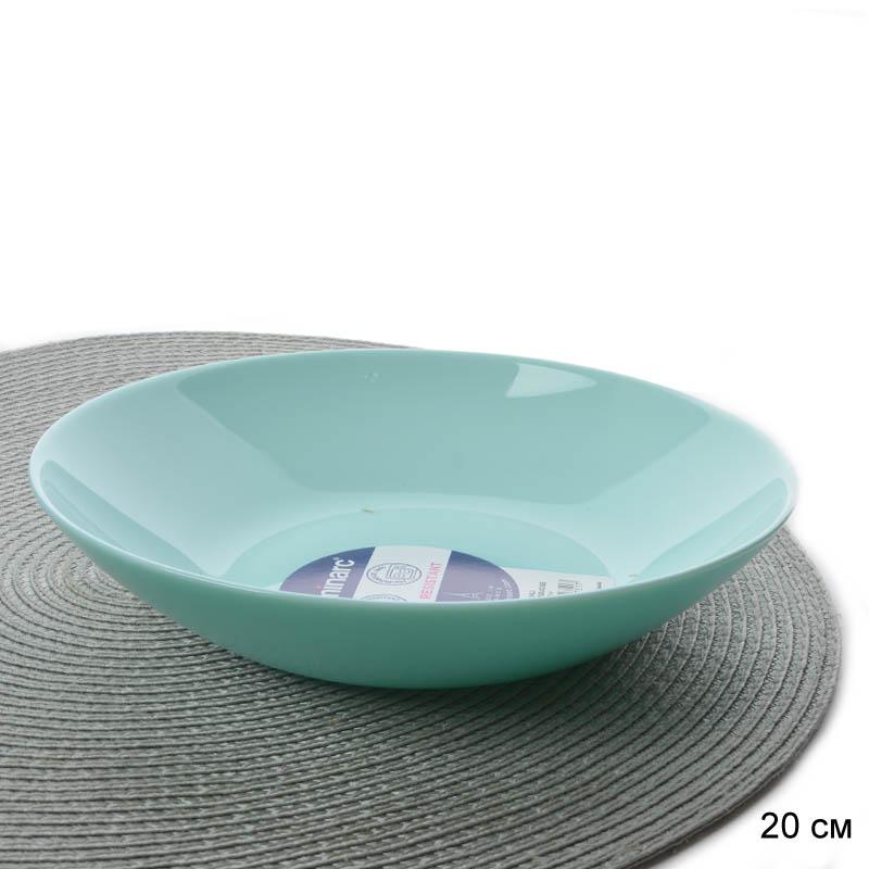 Luminarc DIWALI LIGHT TURQUOISE (v.türkíz) üveg mélytányér, 20 cm, 1 db