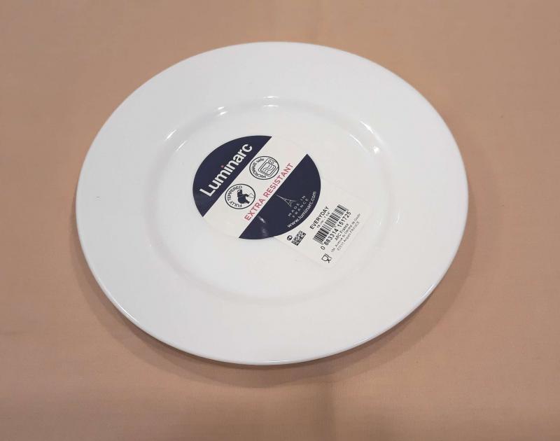 LUMINARC EVERY DAY desszert tányér, 19 cm, fehér, üveg, kerek, 501566