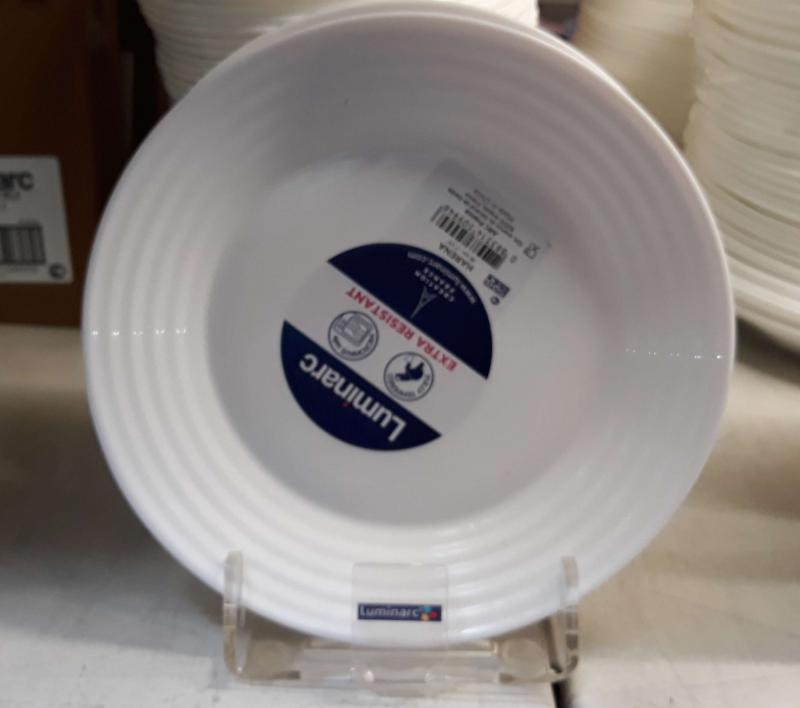 Luminarc Harena fehér desszert tányér, 19 cm, üveg, 1 db