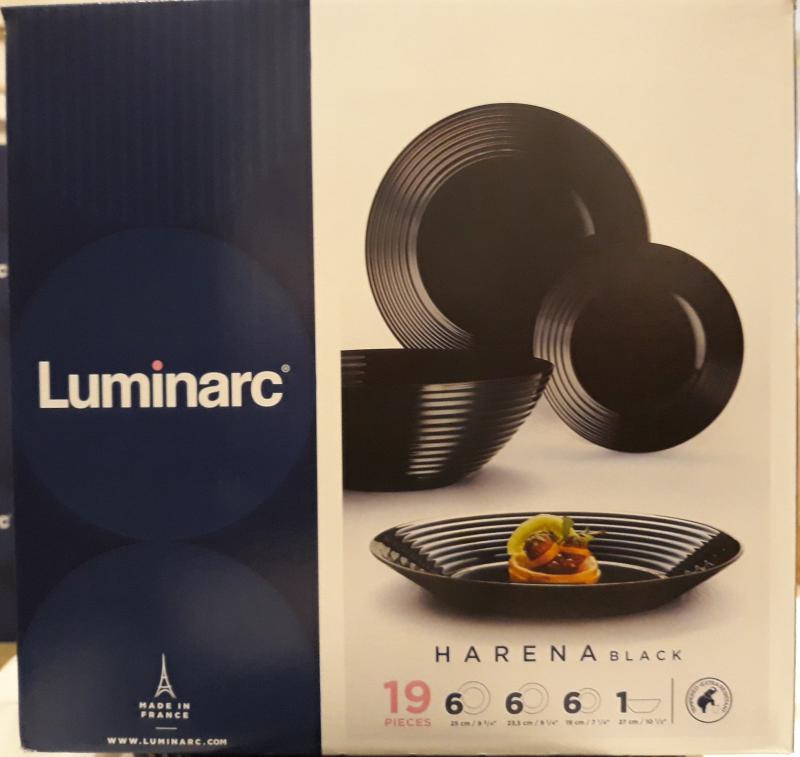 Luminarc HARENA fekete 19 részes  étkészlet, 501988