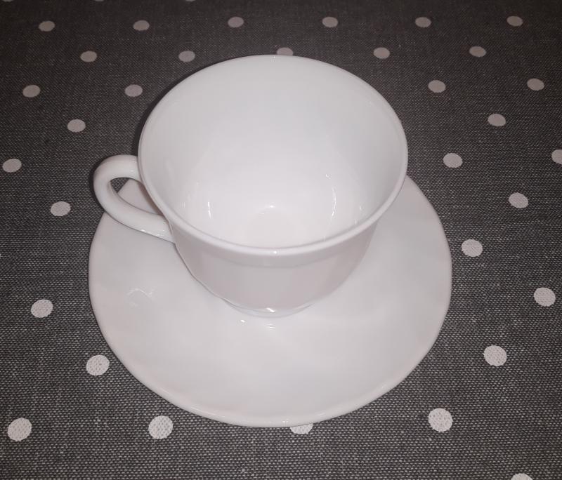 Luminarc Opal cappuccino, teás készlet, 6 db csésze+alj, fehér, 22 cl, 500014