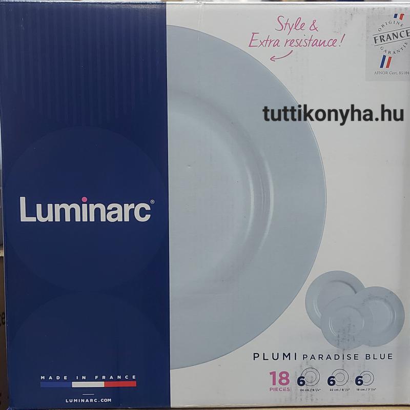 Luminarc PLUMI PARADISE BLUE étkészlet 18 db