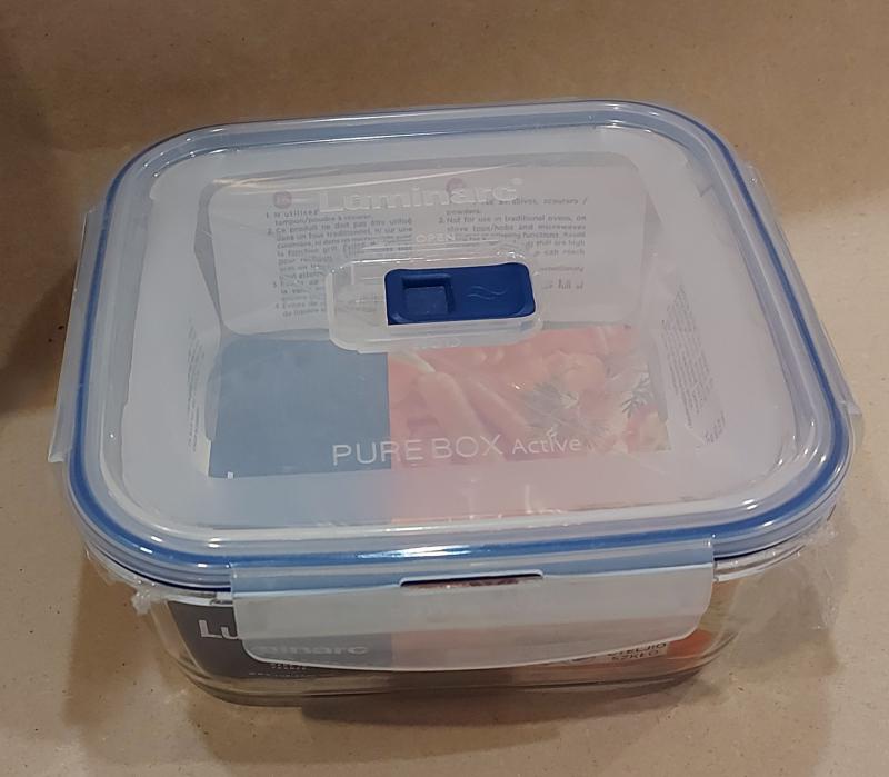 LUMINARC PURE BOX szögl.doboz ,18X18X7,5 cm, 122 cl, 501036