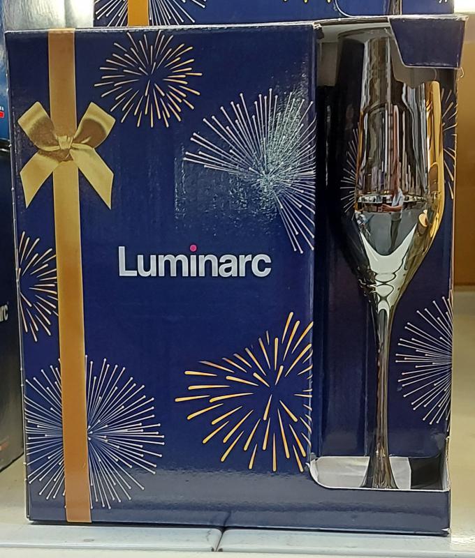 Luminarc Shiny Graphite pezsgős pohár 16cl, 6db
