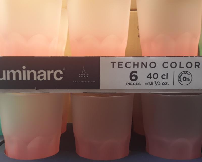 Luminarc Techno Colors Corail üdítős pohár, (korall szín), 40 cl, 500217