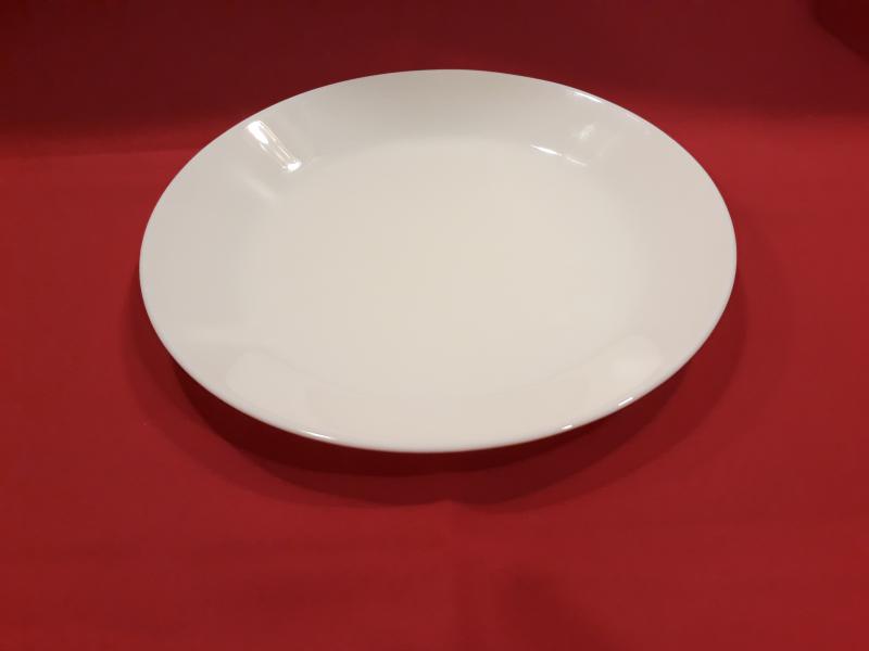MAIA fehér üveg desszertes tányér, 19 cm