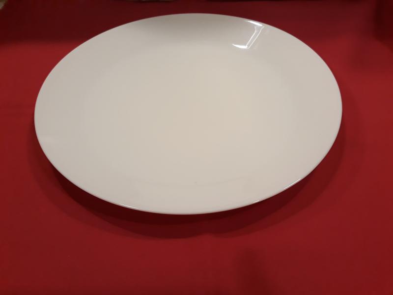 MAIA fehér üveg lapostányér, 24,8 cm