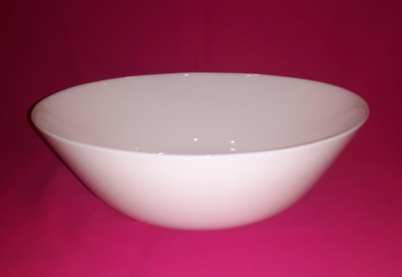 MAIA fehér üveg salátás/leveses tál, 22,5 cm