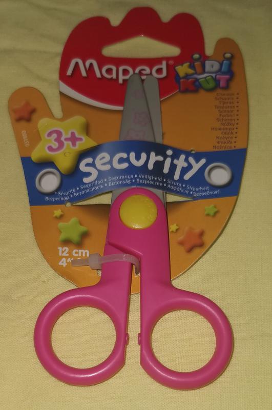 Maped security gyerekolló, 12 cm, rózsaszín