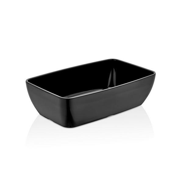 MELAMIN GN 1/4, 26,5×16,2×7,5cm  2l FEKETE CORONA tál