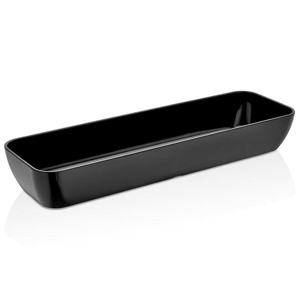 MELAMIN GN 2/4  53×16,2×3,5cm  3,8l FEKETE CORONA tál