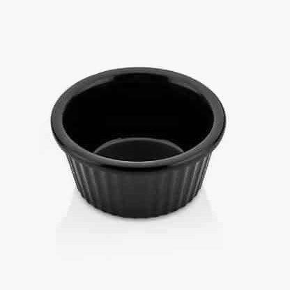 MELAMIN jam tálka 6 cm FEKETE
