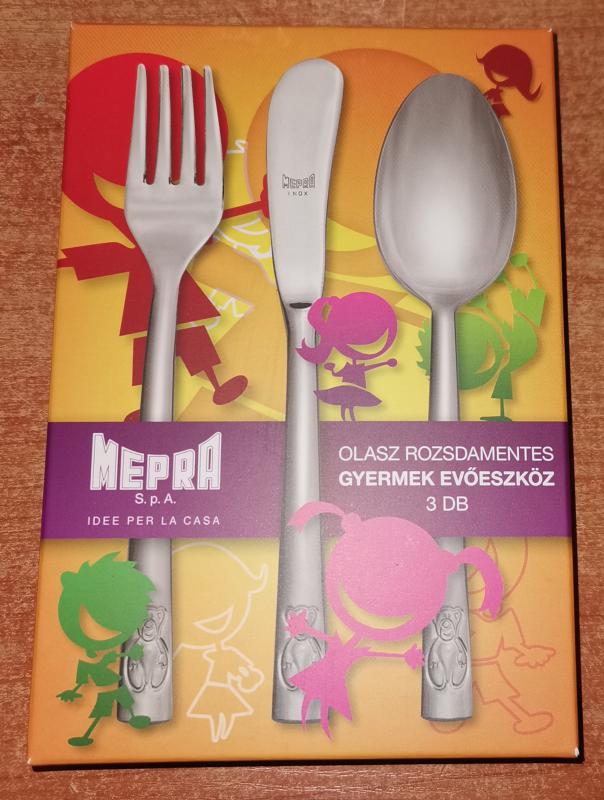 MEPRA LORENA rorzsdamentes gyermek evőeszköz (3 db-os), 106644