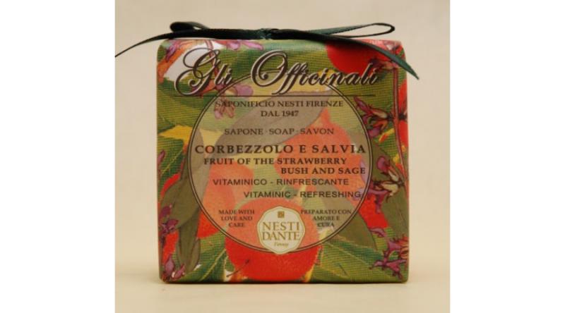 N.D.Gli Officinali,fruit of the strawberry bush and sage szappan 200g