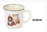 N.S.BGQ251901D Porcelánbögre skótkockás dobozban, 9,4x7,2x8,7cm, Christmas is coming, bejárat