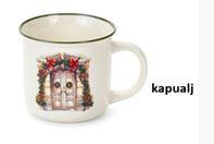 N.S.BGQ251901F Porcelánbögre skótkockás dobozban, 9,4x7,2x8,7cm, Christmas is coming, kapualj